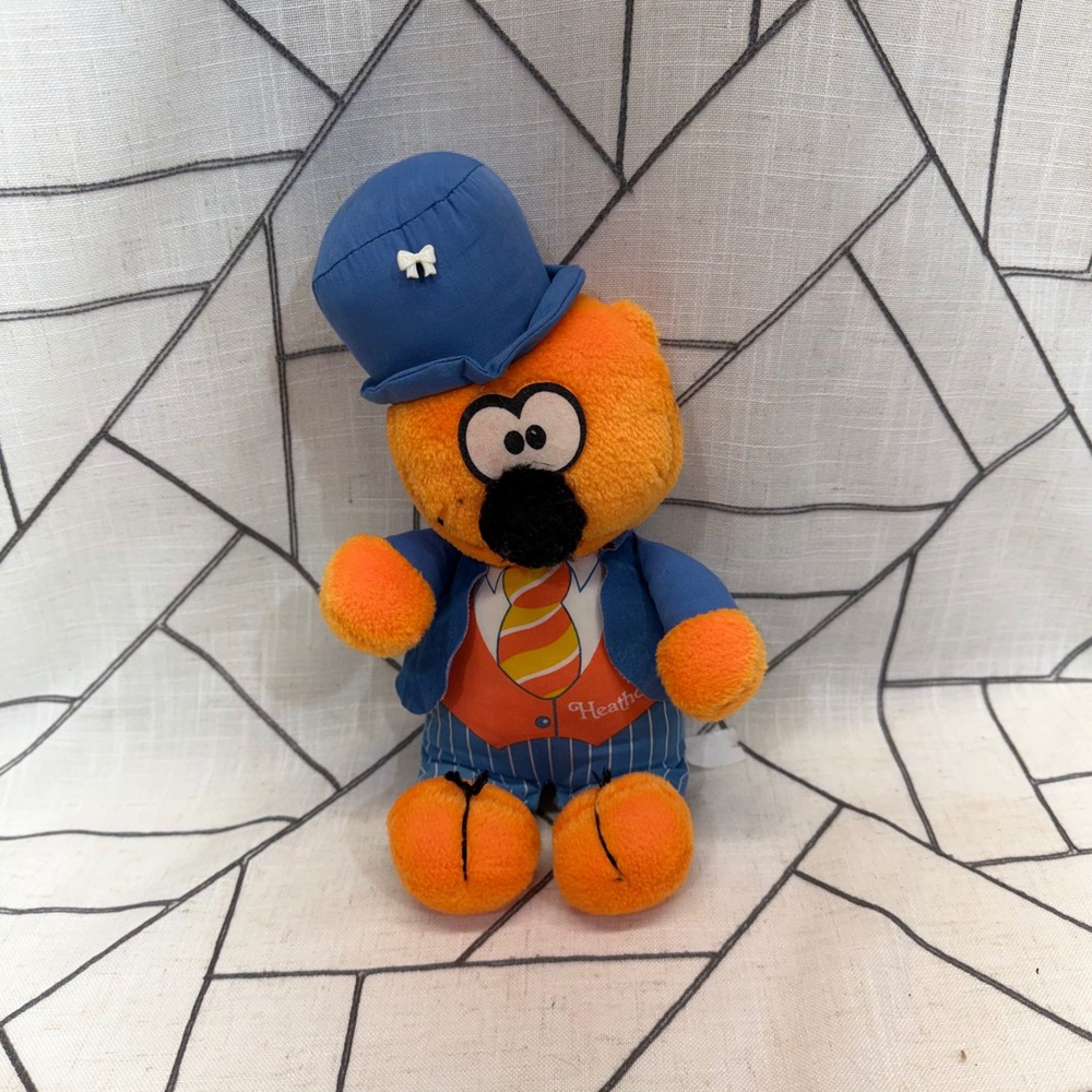 Heathcliff Plush 11" Orange Vintage Tuxedo Top Hat Cat Stuffed Animal